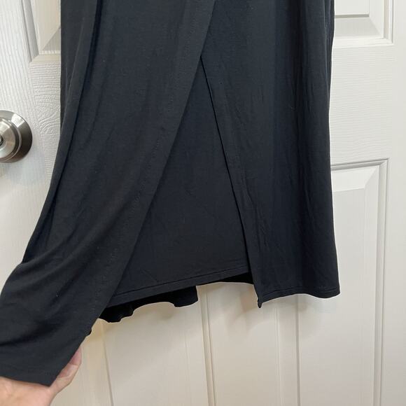 J Jill Wearever Collection Layered Maxi Dress Womens 3X Black Sleeveless Stretch - Picture 2 of 13